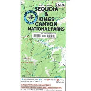 Sequoia & Kings Canyon National Parks recreation map