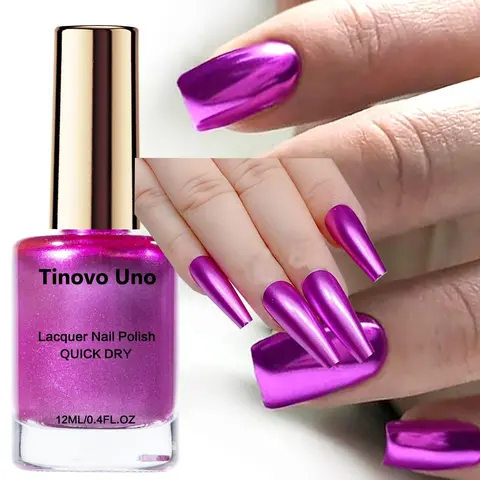 Metallic Nail Polish High Quality Brilliant Shine Polish Quick Dry Formula Chrome Shine Finish Chrome Nails Manicure Nail Art Polish, Long-lasting & Convenient Nail Art Product Nail Products for Women & Girls