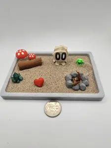 Whimsical Forest Mini Desk Tray — 3D Printed Tiny World + FREE Mini Figure