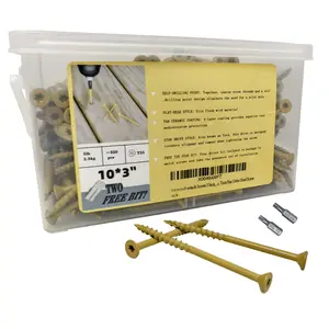 Deck Screws 3 Inch,  Screws #10 x 3 Rust Resistant, 320 count, Exterior Epoxy Coated, Outdoor Decking Screws, Torx/ Drive  Screw