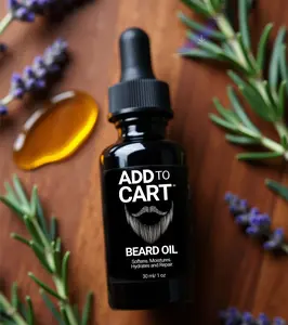 Add to Cart Men's Superblend Beard Oil - Lightweight Non-Greasy Nourishing Solution with Castor Almond & Grapeseed Oils for Smooth Manageable Beard