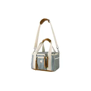Rylee + Cru Cooler Bag, Navy Stripe, One Size