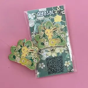 Leafeon Hard Enamel Pin  Eeveelutions  "Lace & Flowers" Collection