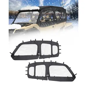 StarknightMT UTV Cab Enclosure, Soft Upper Doors Compatible with 2018-2025 Polaris General 4 1000 / XP 4 1000, Waterproof Soft Upper Windows Fits with Side Mirrors