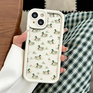 Mallard Duck Pattern Phone Case， Vintage Nature Style for iPhone 17 16 15 14 13 12 11 Plus Pro Max. A16