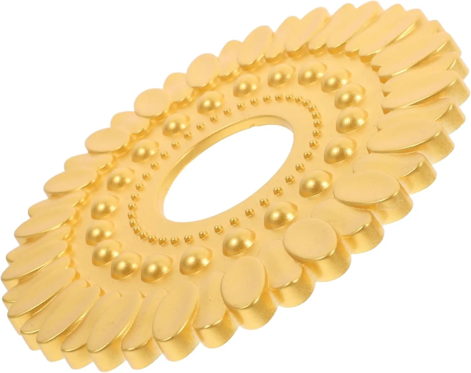 Elegant Ceiling Medallion for Light Fixtures Solid Design Versatile Decor for Home Interiors Realistic Plaster Appearance for Chandeliers and Ceiling Fans