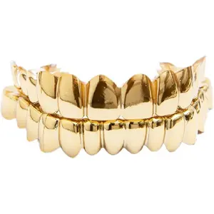 Silicone Gel Grillz Gold Grills for Your Teeth, Gold Teeth Tooth Grillz for Men and Women, Grillz Hip Hop, Jewelry Grills for Teeth