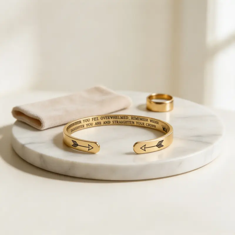 Inspirational Engraved Cuff Bracelet,Motivational Open Bangle, Encouragement Jewelry Gift for Women