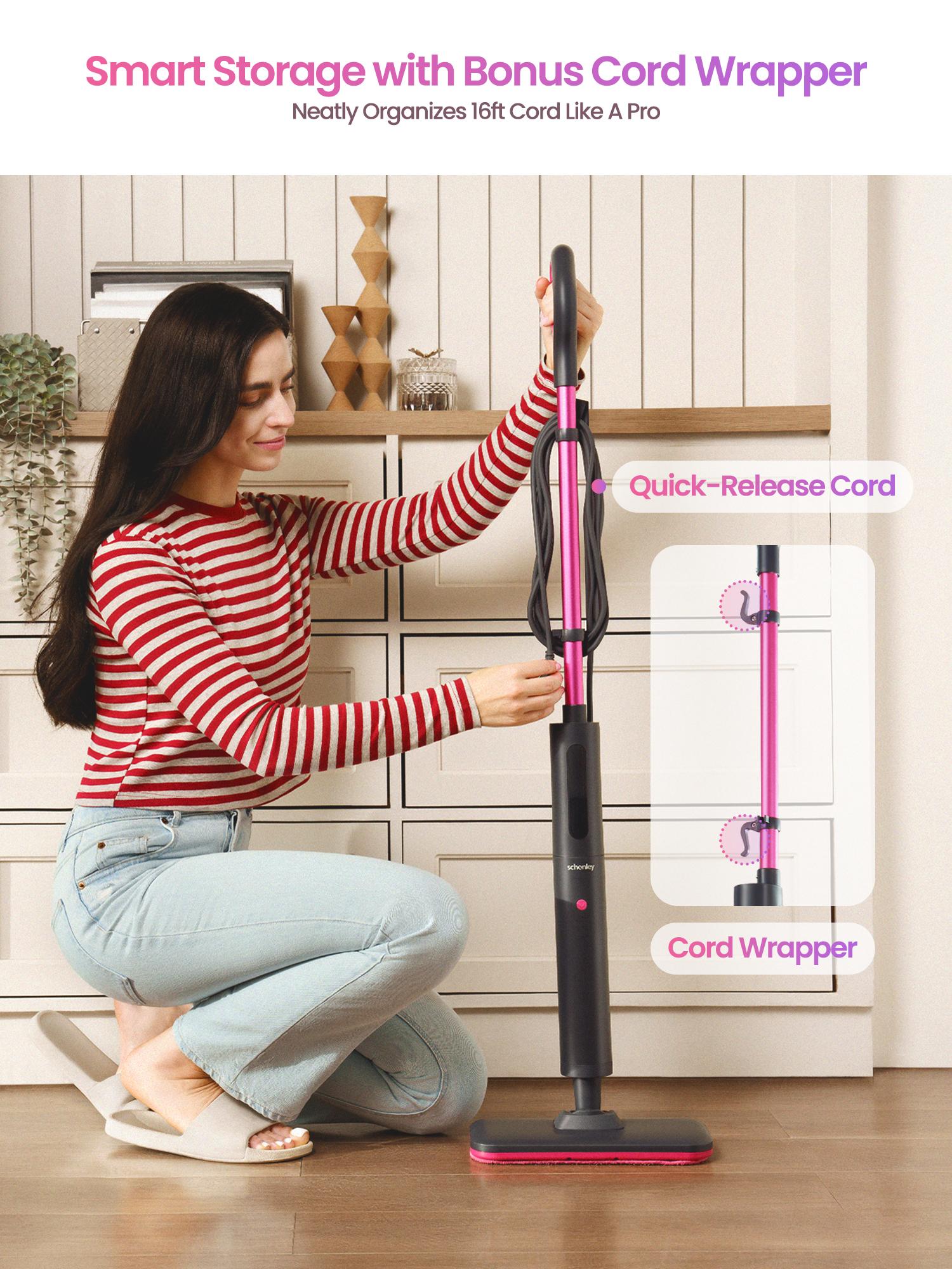 Schenley Pocket Steam Mop with Microfiber Pads & Carpet Glider for Easy Maintenance and Smooth Floor Surface Cleaning Tools Schenley Pocket Steam Mop with Microfiber Pads & Carpet Glider for Easy Maintenance and Smooth Floor Surface Cleaning Tools