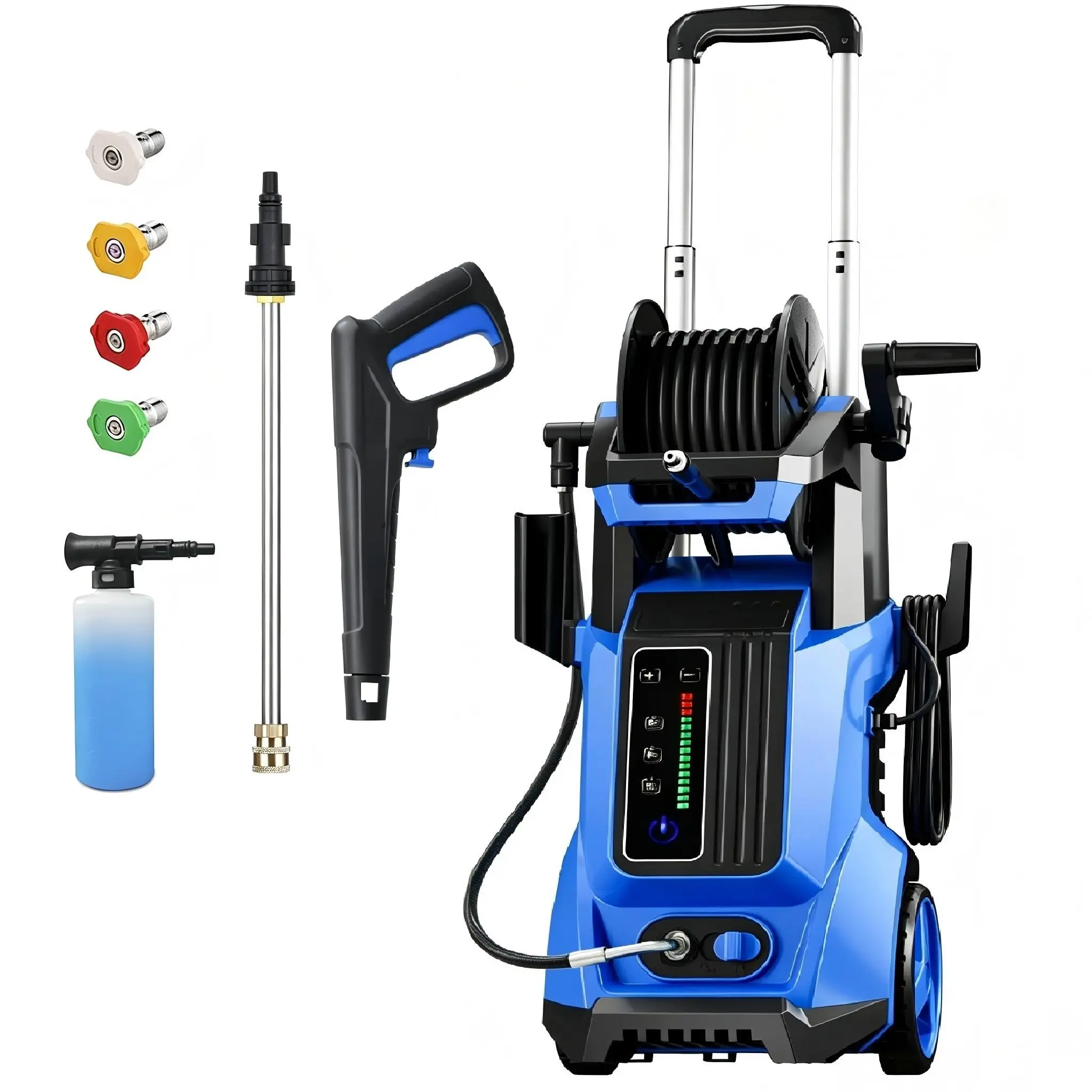 Electric Pressure Washer 4500 PSI 4.0GPM with Adj-15-Level Touch Screen, Pressure Hose, Adjustable Spray Gun for Fence, Paths, Car, Patio, Driveway, Shed, Boat cleaning