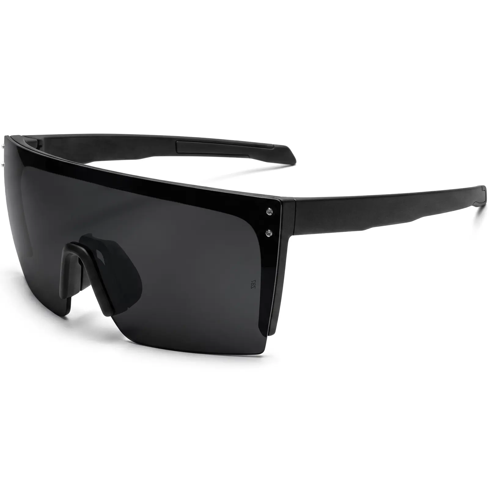 MAXJULI Lazer Face Z87 Unisex Semi-Rimless PC High Quality Lightweight Durable TR90 UV400 Protection SunGlasses for Wide Heads, Men's Accessories Z8223, High Quality Sunglasses, Lightweight Durable Sunglasses