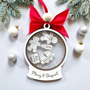 Expecting Parents Christmas Ornament, Personalized Pregnancy Ornament, Parents To Be Gift, Baby Coming Soon, Pregnancy Reveal To Husband