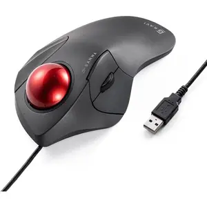 Wired Ergonomic Trackball Mouse-Optical Rollerball with Programmable Silent Buttons, 44mm Trackball, 600/800/1200/1600 Adjustable DPI-For MacBook, Laptop, Windows, macOS