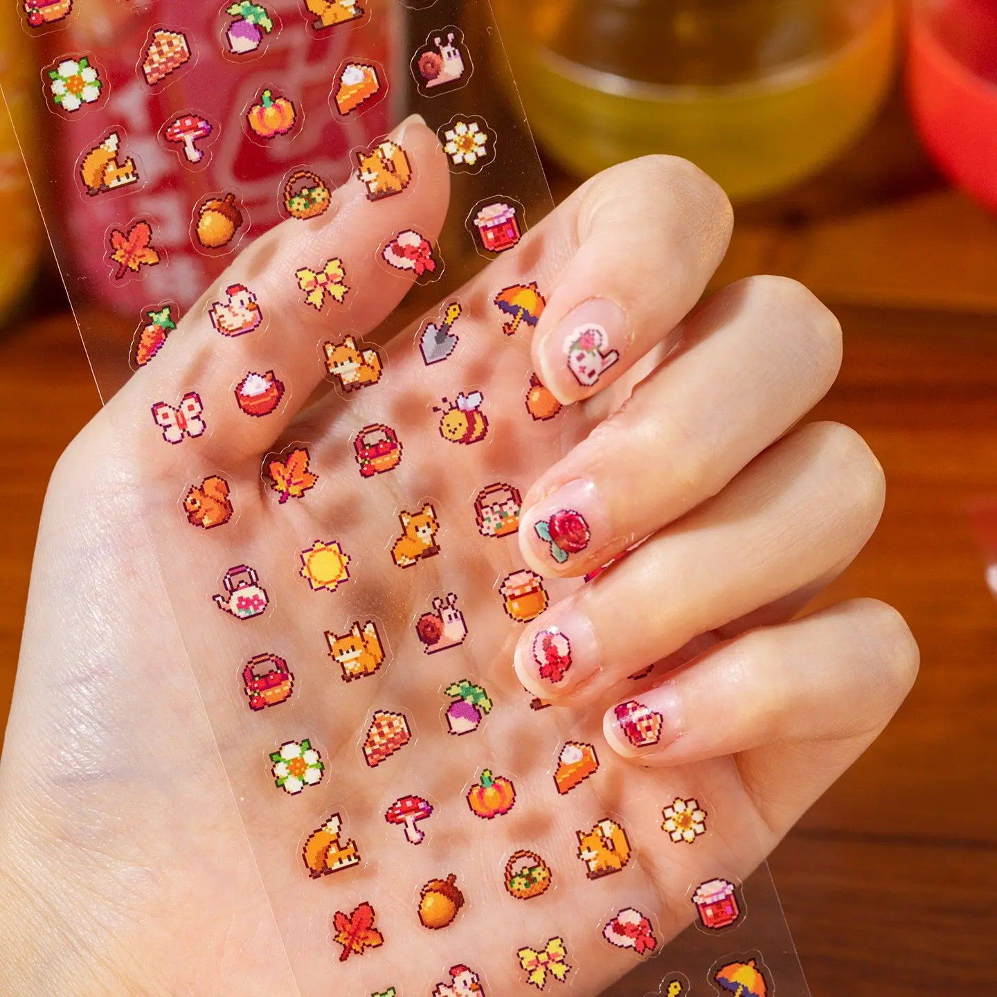 24 Sheets/book Sticker Book, Pet Material, Pixel Collection Series Stickers, Art Stickers, Scrapbook Decals, Hand Account Stationery Water Bottle Multi-Scene Decorations
