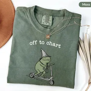 Funny Nurse GIft, Women's Comfort Colors, Registered Nurse Shirt, Off To Chart, Nurse Frog Shirt, Nurse Appreciation