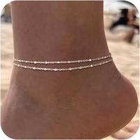 ANKLET-Single clasp beaded chain-SL