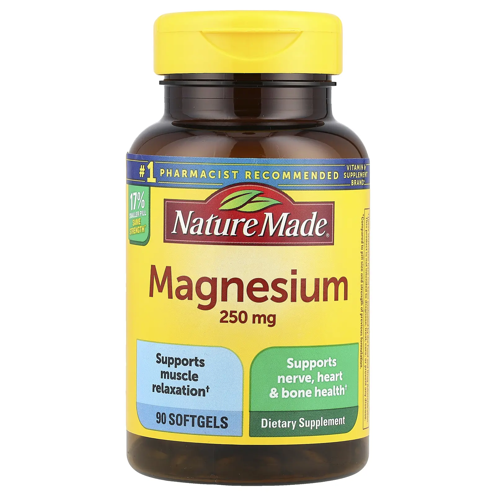 Nature Made Magnesium, 250 mg, 90 Softgels