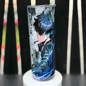 Solo Leveling Inspired 20oz Tumbler | Handmade Sublimation | Anime Manga Collage