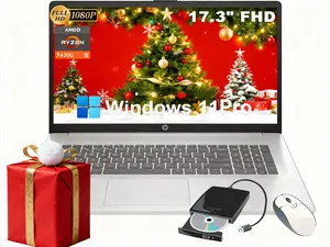 HP Laptop 17.3” FHD+Ryzen 5 7430U + Up to 64GB/2TB SSD! Student/Office Laptop +$199 Accessory Bundle