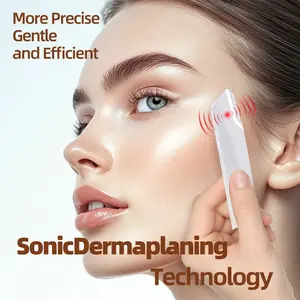 Facial Hair Removal Exfoliating Instrument, Gentle Care, 3 Speed Settings, 6 Replacement Heads, Abs Material, No Ca Prop 65 Warning, Facial Wand