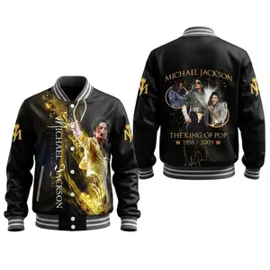 MJ Streetwear Baseball Jacket – King of Pop Inspired Style