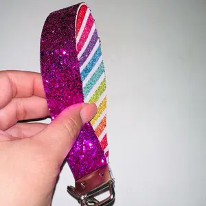 Lanyard Keychain Glitter purple