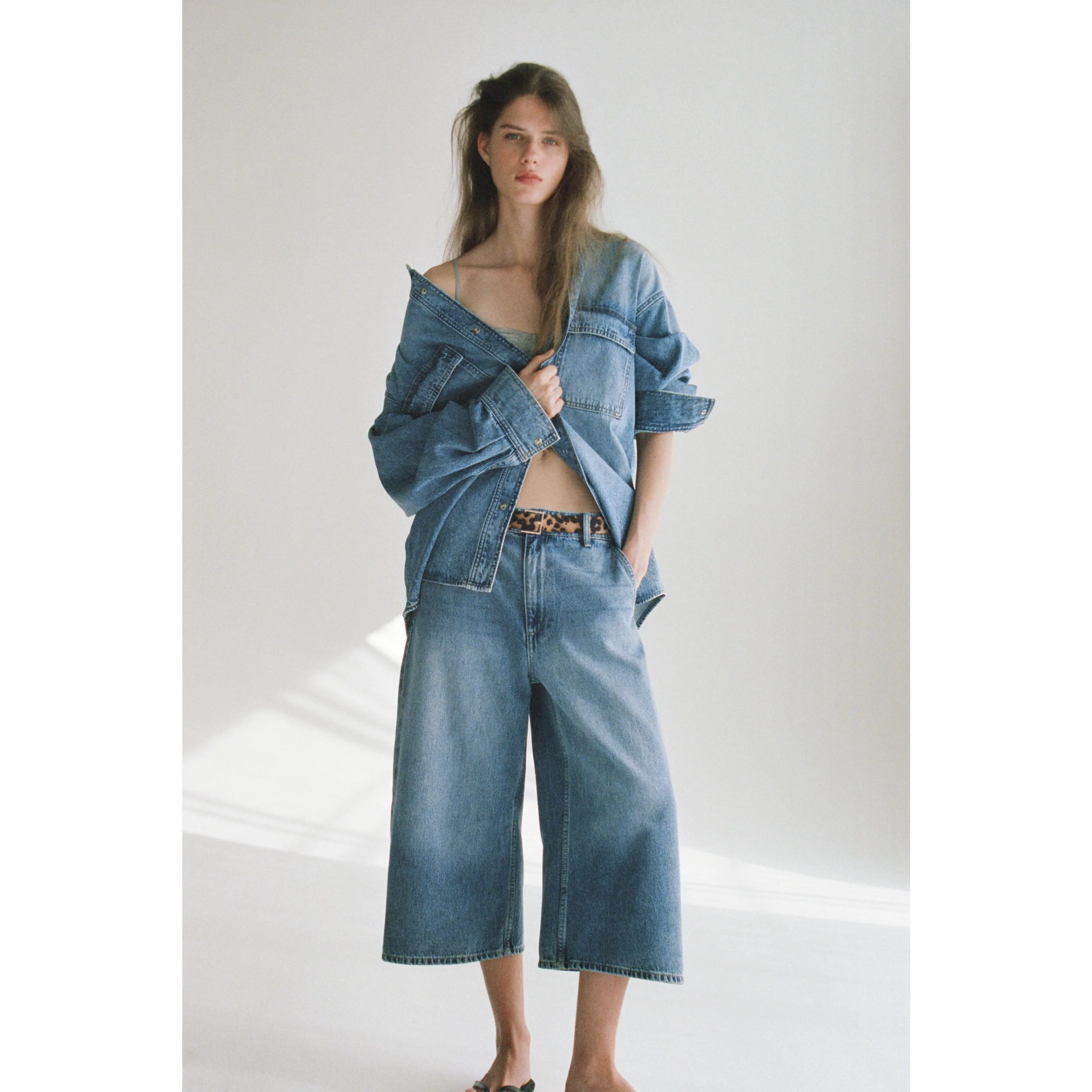H&M Wide High Waist Culotte Jeans