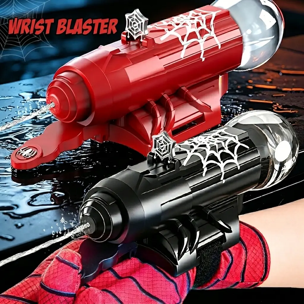 Spider Web Wrist Water Blaster for Kids, Wearable Water Blaster with Adjustable Wrist Strap, Summer Outdoor Pool & Beach Water Toy