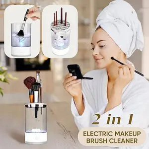 Premium Makeup Brush Cleaner Dryer Super-Fast Electric Brush Cleaner Machine, Automatic Brush Cleaner Spinner Makeup Brush Tools Gift for Female