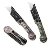 WORKPRO 3-Pack Compact Folding Utility Knife Set - 0.12 lbs Quick Change Stainless Steel Blade Box Cutter, Portable Pocket Knife with Belt Clip, Camouflage Quick Release Folding EDC Tool, Multifunctional Versatile Tool for Cutting Rope & Leather