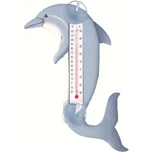 Bobbo from Songbird Essentials Leaping Dolphin Small Window Thermometer