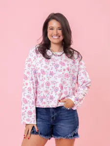 Everyday Soft Floral Terry Top by DD Design | S-3XL