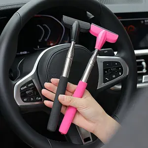2-in-1 Extendable Silicone Squeegee for Car Rearview Mirror & Shower Glass - Durable, Multi-Purpose Water Wiper with Stainless Steel Blade, Portable Rain Scraper for Windows and Mirrors, Ideal for Vehicles and Home Use stocking  christmas