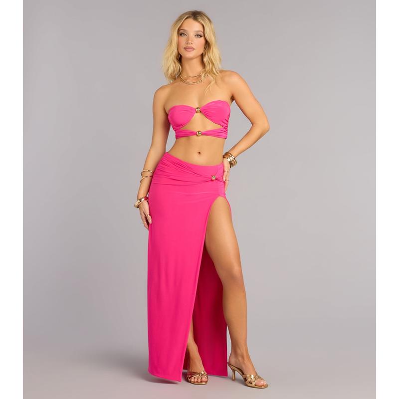 Eyes On You High Slit Maxi Skirt