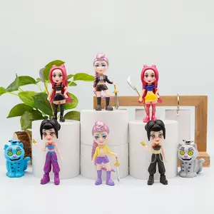 8-Piece Witch Group Figure Set, Korean Tiger Star Pigeon Anime Game Figurine Model, Home Decor Collectible Figurines Gift for Friends Kids Fans