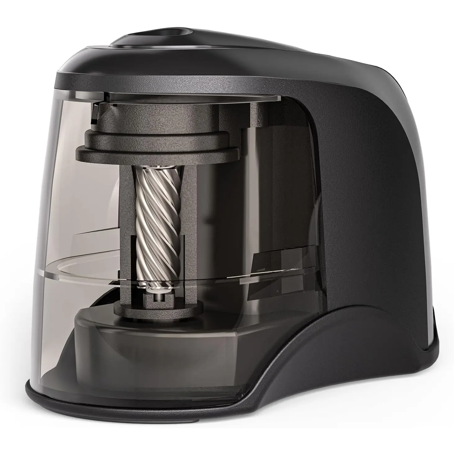 Elegant Design Durable ABS Body Electric Pencil Sharpener - Anti-Slip Base, 4 Alkaline-Compatible, Dual Power (Plug-in/USB), 6-8mm Standard/Colored Pencil Fit, Fast Smooth Precise Sharpening, Huge Shaving Box, All Year Classroom Use for Artists (Black), D