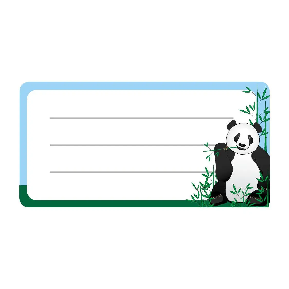 SHAPES ETC. Panda Nametag, 1 5/8" x 3 1/4" Office Identification Badge, Address Labels, Cubby Markers, Desk Tags for Field Trips