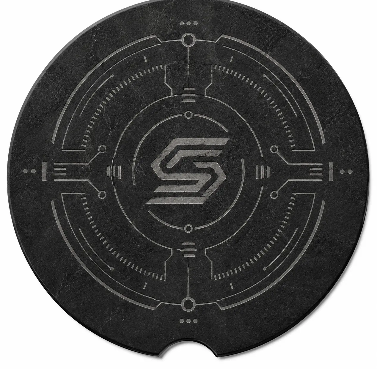 Custom Printed Soapstone Car Coaster – Tech Emblem, Sets of 1, 2 or 4