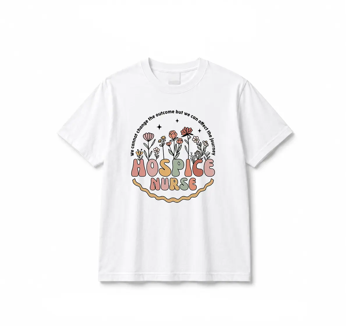 Retro Floral Nurse Shirt - Nursing Student Shirt for Women - Check - Cotton Graphic Outfit - Nursing School Graduation T-Shirt