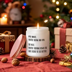 Soy Wax Candle for 40th 50th 60th 70th Birthday Gift for Women Men Happy Funny Mom Dad Gifts 40 50 60 70 Year Old Wife Husband Lemongrass Sage Candles Natural Aromatic