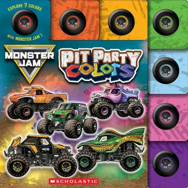 Pit Party Colors (Monster Jam Interactive Board Book with Tabs) -- Marisa Aveling, Board Book