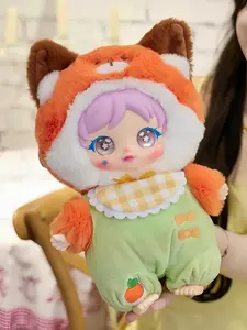 QIQI-The elf in the Candy Jar 400% series  Mystery Boxes Bag Pendant Bunny Plush Dolls Soft Collectibles （Hidden Style 1/18）