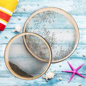 6/8/10/12 inch round wooden ocean drum, 1/4 counts durable sea wave drum for meditation & relaxation, multifunction soothing musical sound healing percussion instrument for stress relief, mother's day gift, gift for mom ! percussion toys