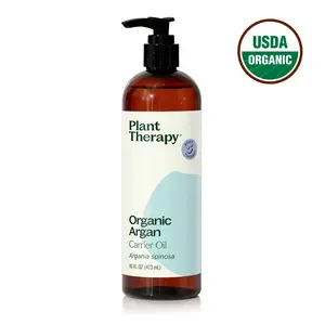 Plant Therapy Organic Argan Oil, USDA Certified, First-Press, Virgin, for Face, Hair, Skin, Nails and Cuticles, 16 oz, Ideal for Daily Body Care