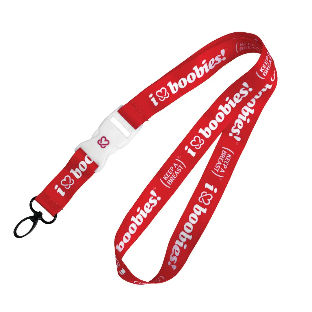 i love boobies! Lanyard - Cherry Dream (Red / White)