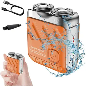 Luggage Style Mini Electric Shaver, Beard Shaver Mini and Portable Suitcase Design, Electric Mini Razor Portable Electrics Shavers, USB Rechargeable One-Button Long Lasting for Home Travel