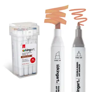 PRO Double-Ended Alcohol Markers - 12 Neutral Colors
