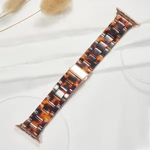 Lightweight Apple-Compatible Watch Band, Fashion Resin iWatch Bracelet, Smart Watch Straps, Compatible with Apple Watch Ultra 2 and Series 1–11, Stylish Replacement Strap