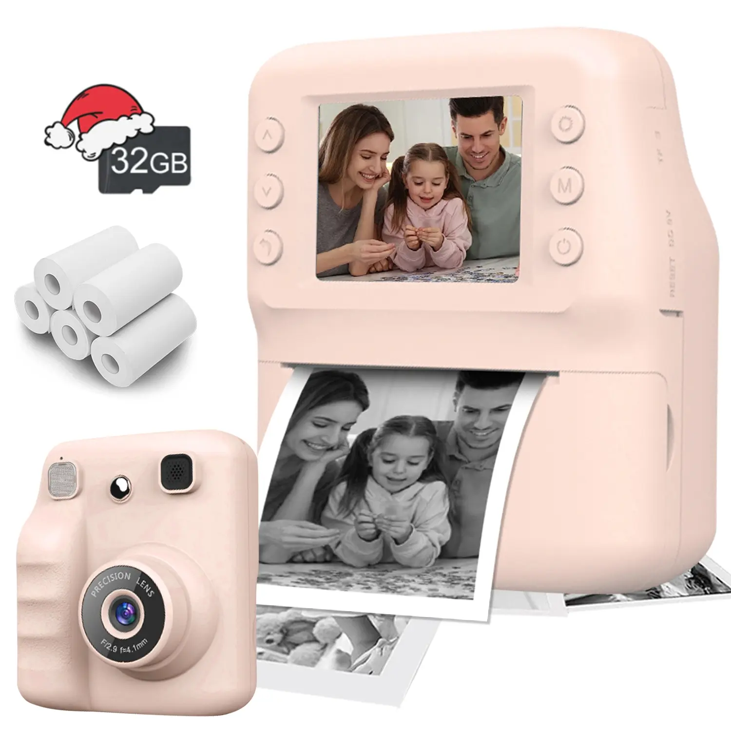 Instant Print Digital Camera for Kids, Gift for Girls & Boys Ages 6-12, 1080P Photography Mode, 32GB Storage Card Included, Photobooth, Instant Cameras