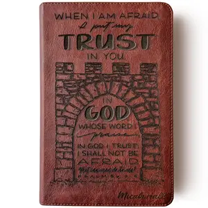 Personalized ESV Student Study Bible - Brown - I Put My Trust in You - Hand Lettered and Engraved